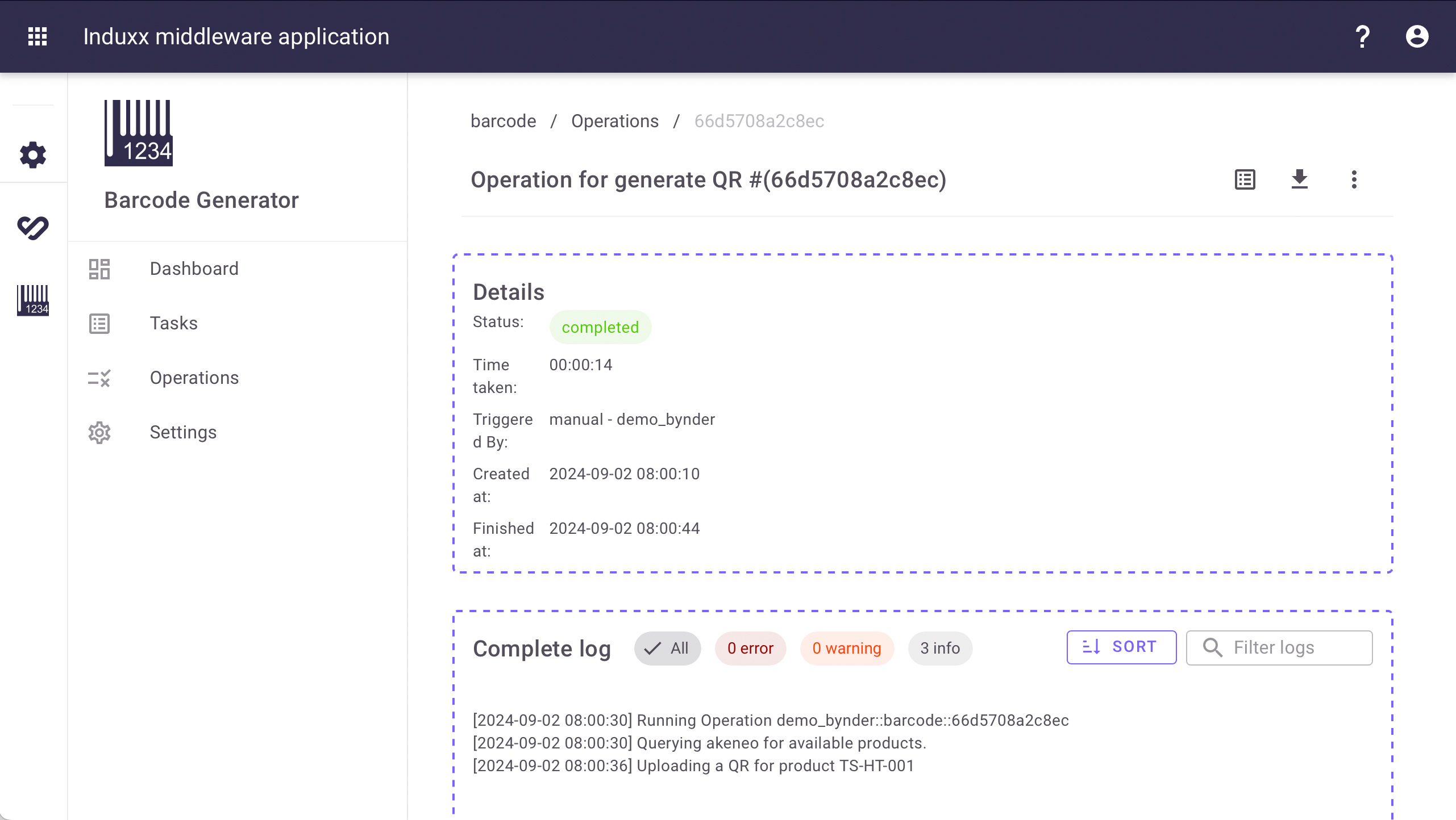 task setup